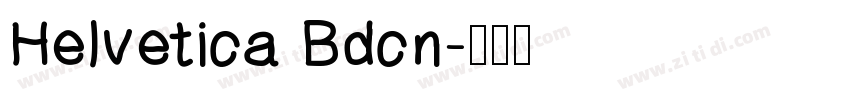 Helvetica Bdcn字体转换